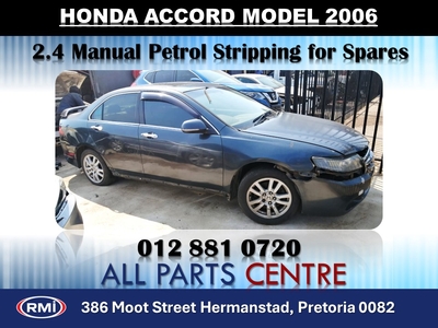 2006 Honda Accord 2.4 Manual Petrol Stripping for Spares