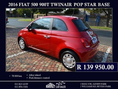 Used Fiat 500 900T Twinair Pop Star Base for sale in Gauteng