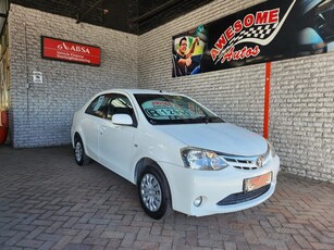 2012 Toyota Etios 1.5 Xi Sedan for sale! CALL PHILANI ON 0835359436