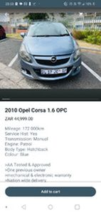 Opel Corsa 2010, Manual - Johannesburg