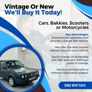 WANTED: All Volkswagen car and Caddy bakkies