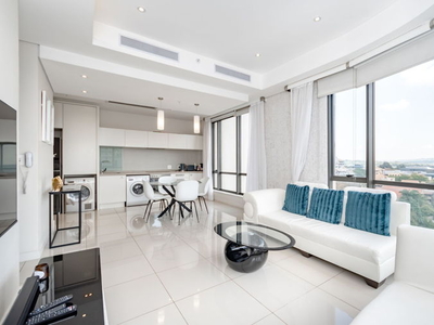 An exquisite apartment located in the prestigious Sandton Skye building.