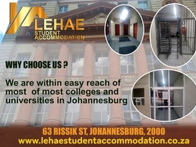 Student accommodation for 2024 - Johannesburg
