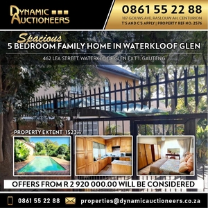 House For Sale in WATERKLOOF GLEN EXT 1