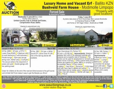 “Bosveld” farm and home on auction - Modimolle - Nylstroom